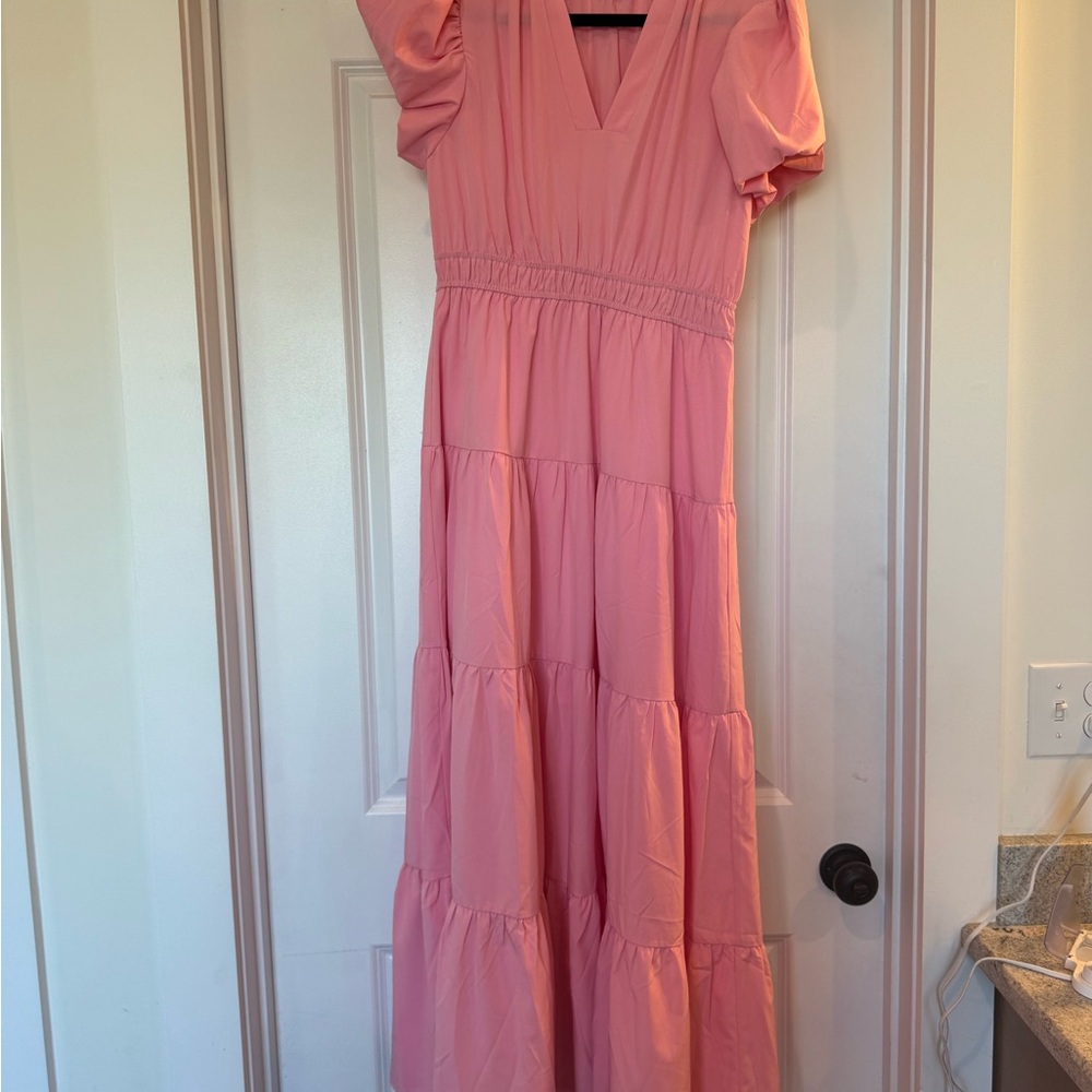 Pink Tiered Maxi Dress